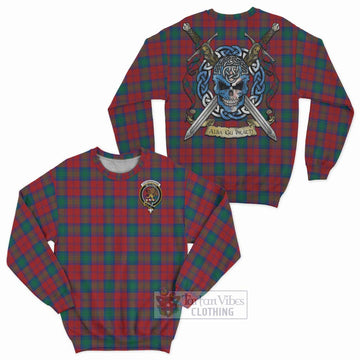 Fotheringham (Fotheringhame) Tartan Sweatshirt with Family Crest Celtic Skull Style