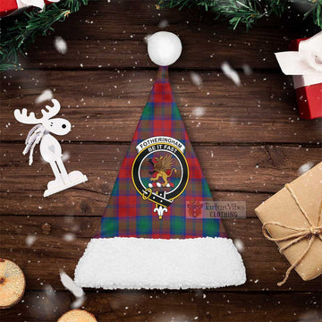 Fotheringham (Fotheringhame) Tartan Christmas Santa Hats with Family Crest