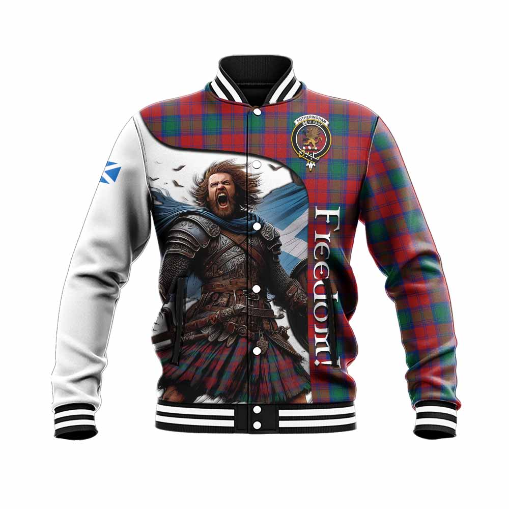 Tartan Vibes Clothing Fotheringham (Fotheringhame) Crest Tartan Baseball Jacket Inspired by the Freedom of Scottish Warrior