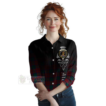 Fotheringham (Fotheringhame) Tartan Women's Casual Shirt Featuring Alba Gu Brath Family Crest Celtic Inspired