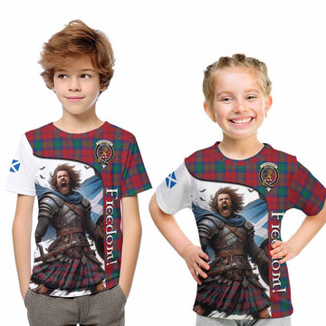 Fotheringham (Fotheringhame) Crest Tartan Kid T-Shirt Inspired by the Freedom of Scottish Warrior