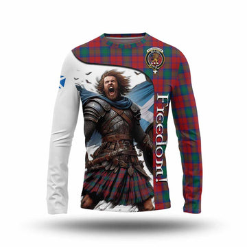 Fotheringham (Fotheringhame) Crest Tartan Long Sleeve T-Shirt Inspired by the Freedom of Scottish Warrior