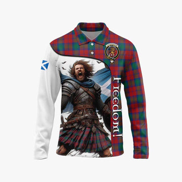 Fotheringham (Fotheringhame) Crest Tartan Long Sleeve Polo Shirt Inspired by the Freedom of Scottish Warrior