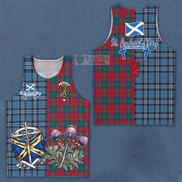 Fotheringham (Fotheringhame) Tartan Men's Tank Top Happy St. Andrew's Day Half Tartan Style