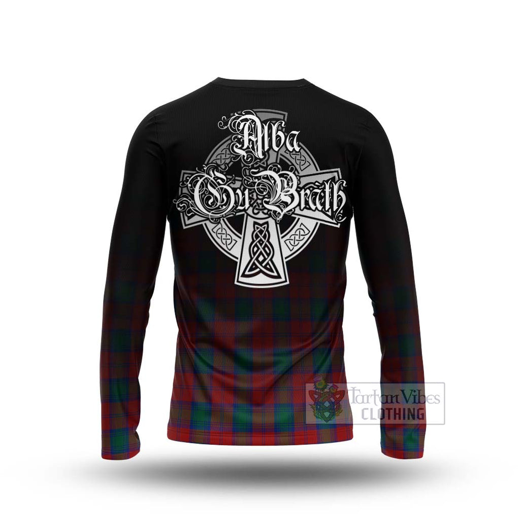 Tartan Vibes Clothing Fotheringham (Fotheringhame) Tartan Long Sleeve T-Shirt Featuring Alba Gu Brath Family Crest Celtic Inspired