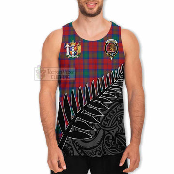 Fotheringham (Fotheringhame) Crest Tartan Men's Tank Top with New Zealand Silver Fern Half Style