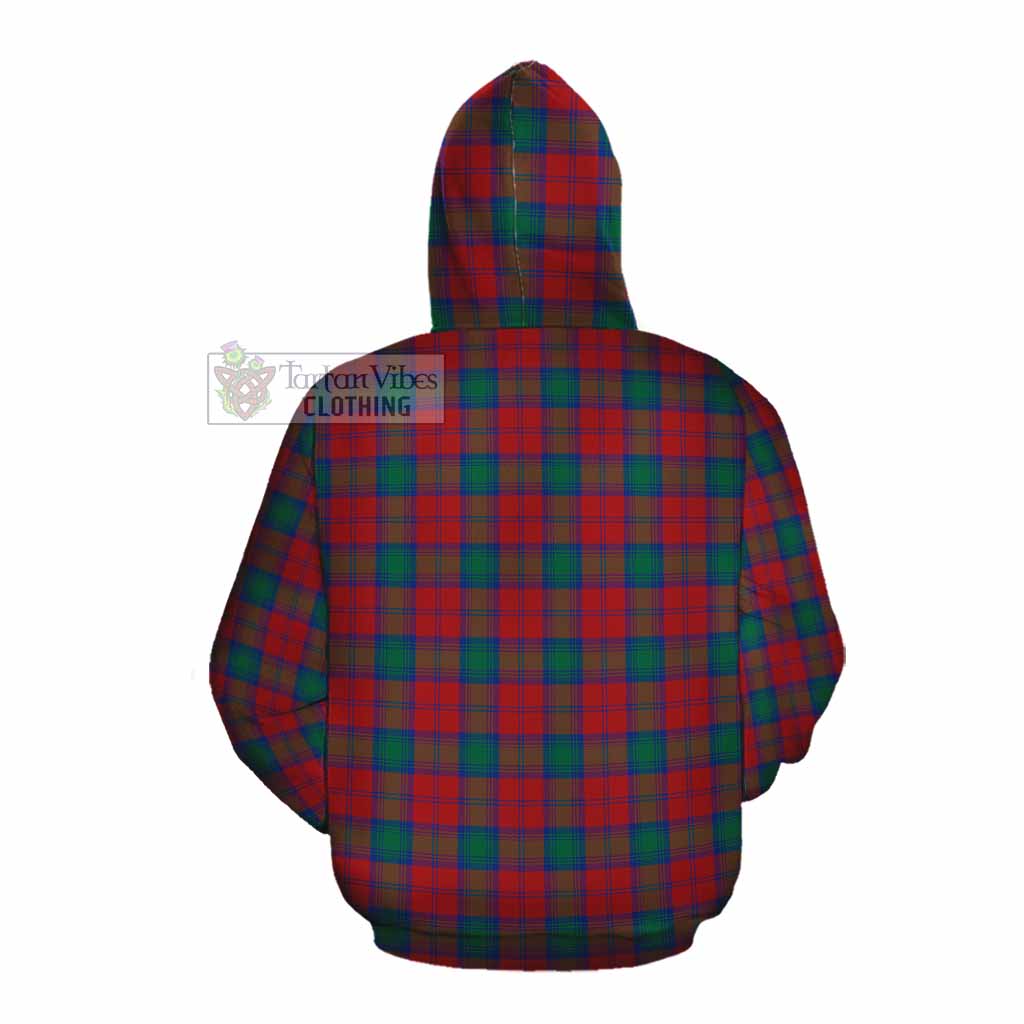 Tartan Vibes Clothing Fotheringham (Fotheringhame) Tartan Cotton Hoodie with Family Crest DNA In Me Style