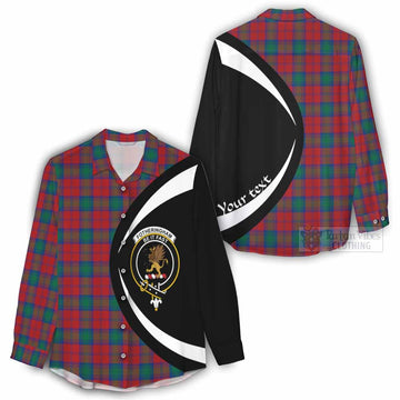 Fotheringham (Fotheringhame) Tartan Women's Casual Shirt with Family Crest Circle Style