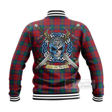 Fotheringham (Fotheringhame) Tartan Baseball Jacket with Family Crest Celtic Skull Style