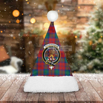 Fotheringham (Fotheringhame) Tartan Christmas Santa Hats with Family Crest