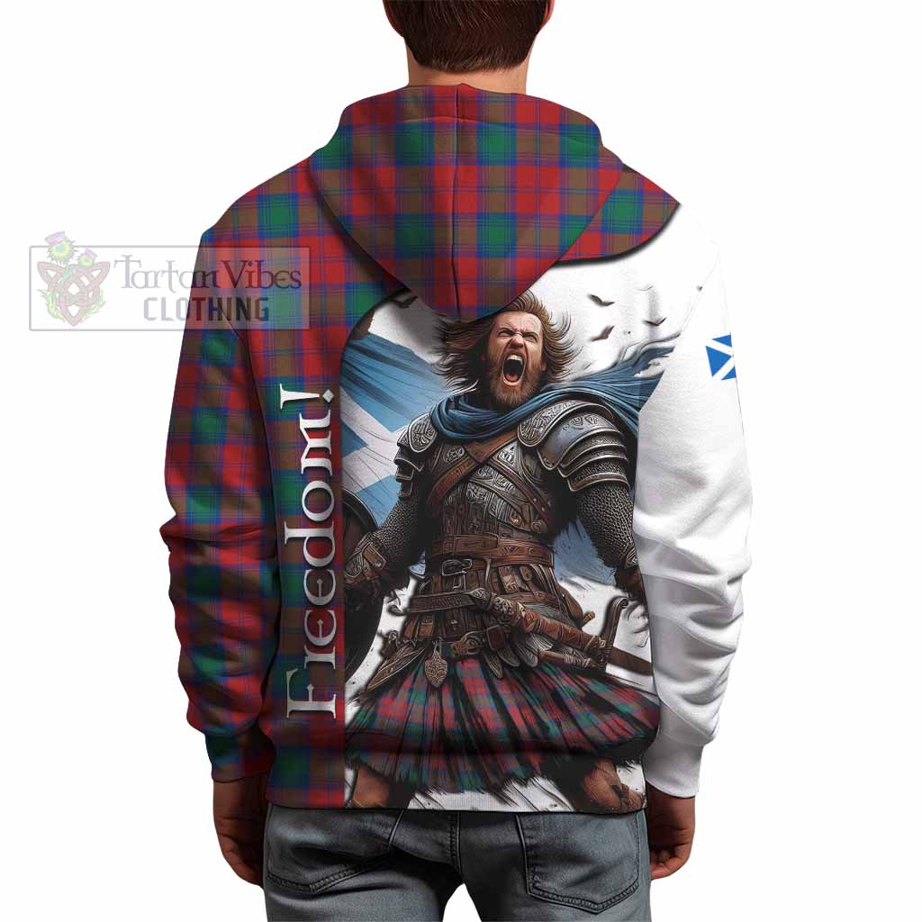 Tartan Vibes Clothing Fotheringham (Fotheringhame) Crest Tartan Hoodie Inspired by the Freedom of Scottish Warrior