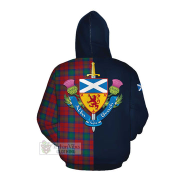 Fotheringham (Fotheringhame) Tartan Cotton Hoodie Alba with Scottish Lion Royal Arm Half Style