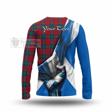 Fotheringham (Fotheringhame) Tartan Long Sleeve T-Shirt with Family Crest Scotland Patriotic Style