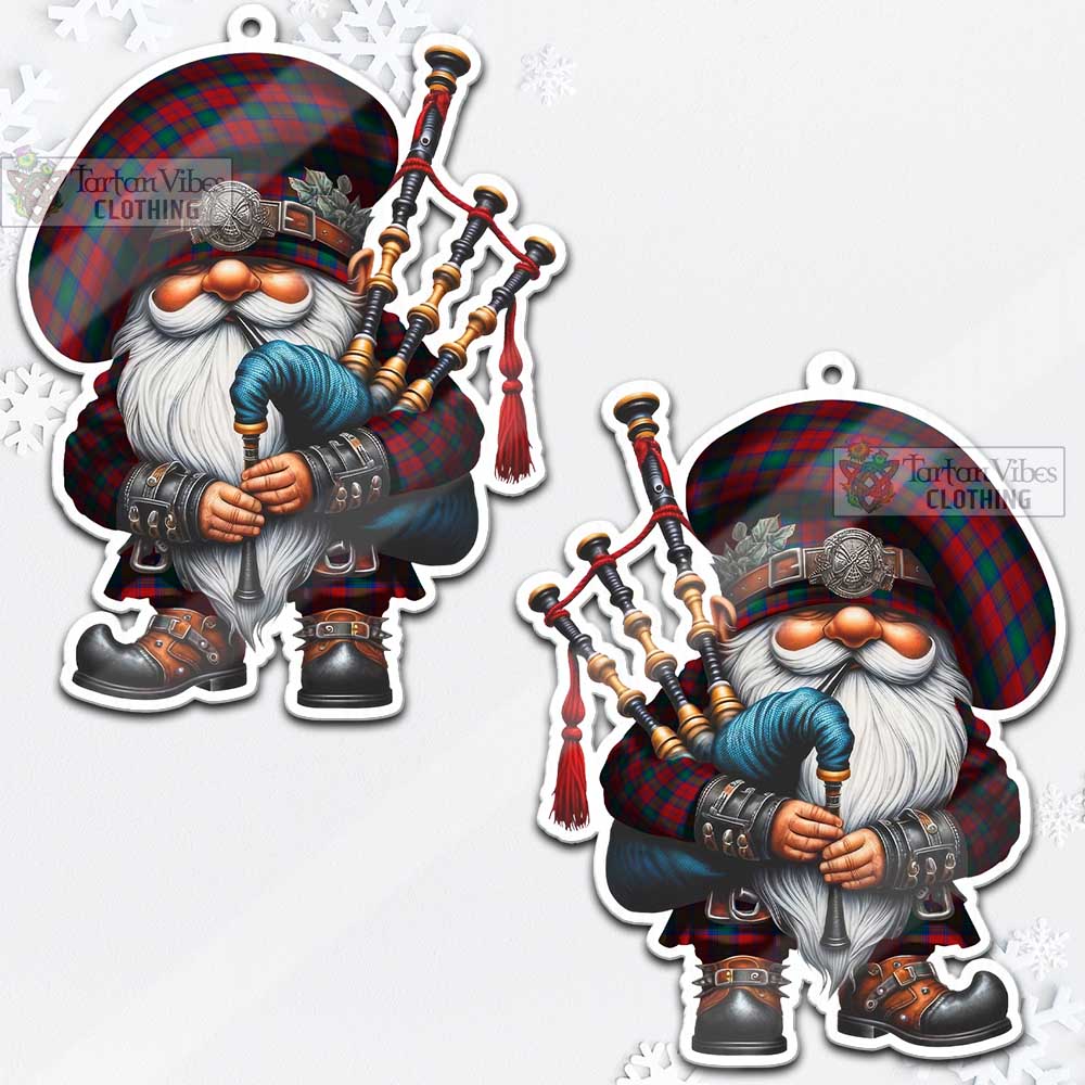 Tartan Vibes Clothing Fotheringham (Fotheringhame) Tartan Badpiper Gnome Christmas Ornament