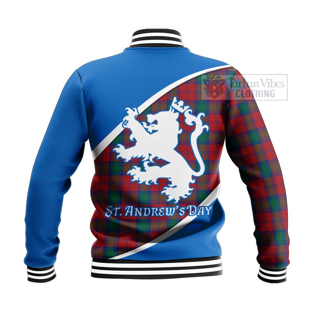 Tartan Vibes Clothing Fotheringham (Fotheringhame) Family Crest Tartan Baseball Jacket Celebrate Saint Andrew's Day in Style