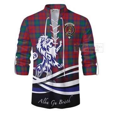 Fotheringham (Fotheringhame) Tartan Ghillie Kilt Shirt with Alba Gu Brath Regal Lion Emblem