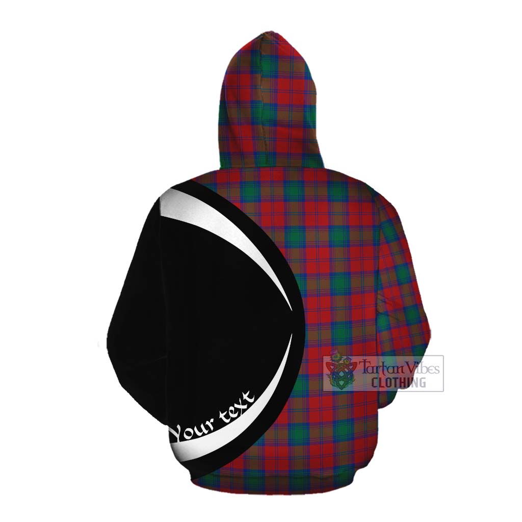 Tartan Vibes Clothing Fotheringham (Fotheringhame) Tartan Cotton Hoodie with Family Crest Circle Style