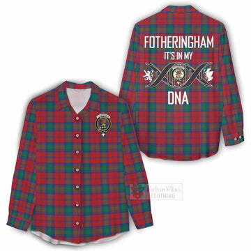 Fotheringham (Fotheringhame) Tartan Women's Casual Shirt with Family Crest DNA In Me Style