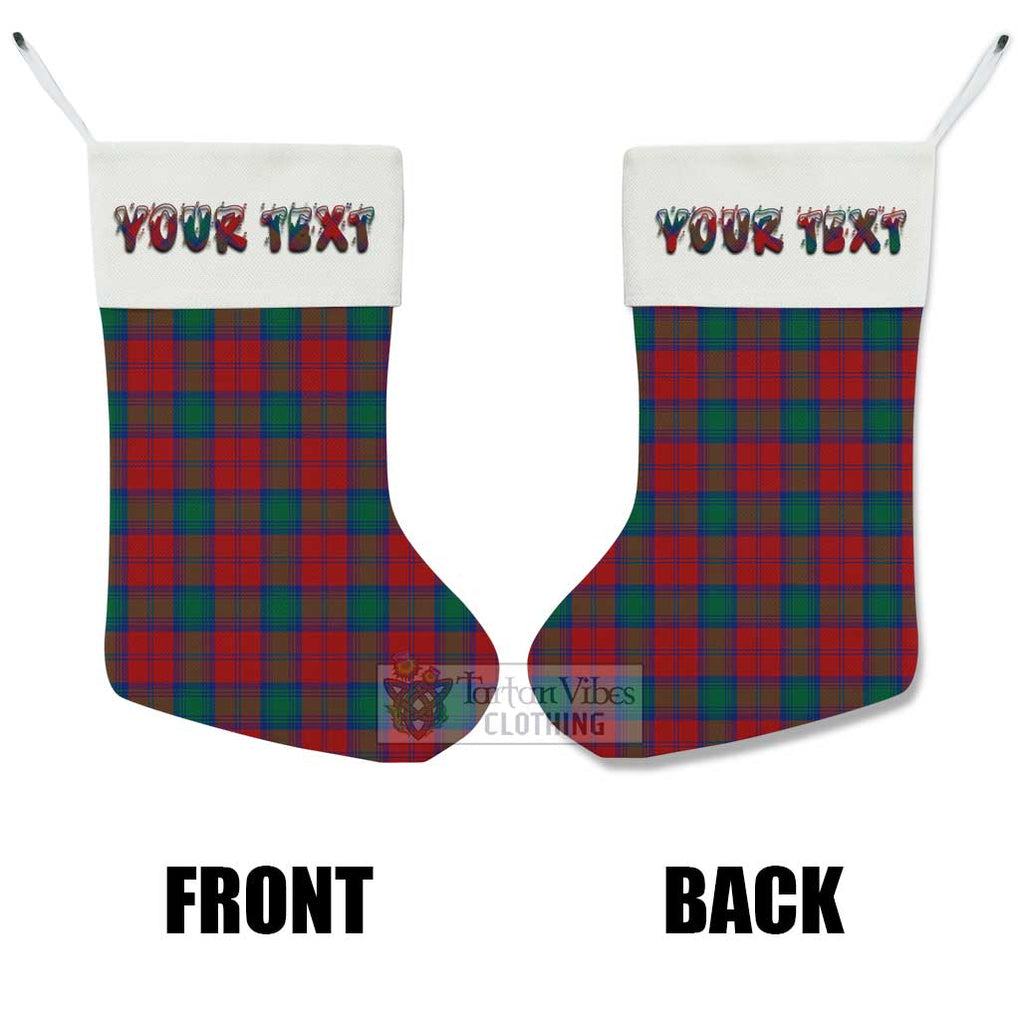 Tartan Vibes Clothing Fotheringham (Fotheringhame) Tartan Christmas Stocking with Personalized Text