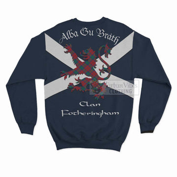 Fotheringham (Fotheringhame) Tartan Lion Rampant Sweatshirt  Proudly Display Your Heritage with Alba Gu Brath and Clan Name