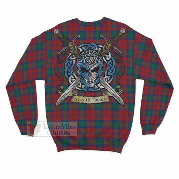 Fotheringham (Fotheringhame) Tartan Sweatshirt with Family Crest Celtic Skull Style