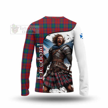 Fotheringham (Fotheringhame) Crest Tartan Long Sleeve T-Shirt Inspired by the Freedom of Scottish Warrior