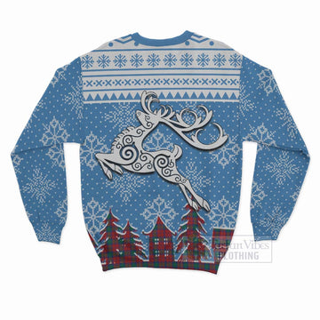 Fotheringham (Fotheringhame) Clan Christmas Sweatshirt Celtic Reindeer Style