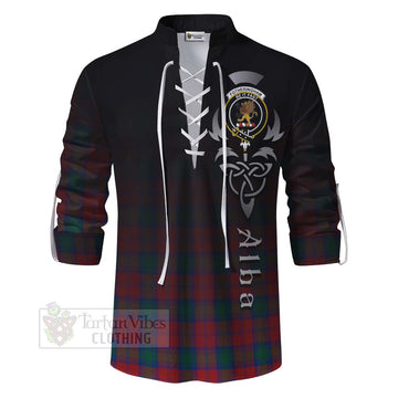 Fotheringham (Fotheringhame) Tartan Ghillie Kilt Shirt Featuring Alba Gu Brath Family Crest Celtic Inspired