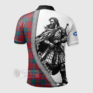 Fotheringham (Fotheringhame) Tartan Clan Crest Polo Shirt with Highlander Warrior Celtic Style