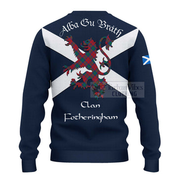 Fotheringham (Fotheringhame) Tartan Lion Rampant Ugly Sweater Proudly Display Your Heritage with Alba Gu Brath and Clan Name