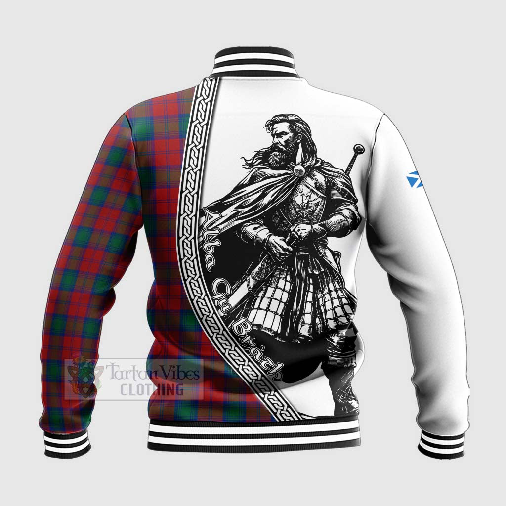 Tartan Vibes Clothing Fotheringham (Fotheringhame) Tartan Clan Crest Baseball Jacket with Highlander Warrior Celtic Style