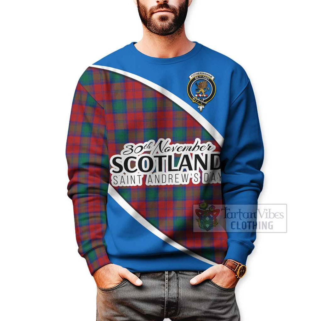 Tartan Vibes Clothing Fotheringham (Fotheringhame) Family Crest Tartan Sweatshirt Celebrate Saint Andrew's Day in Style