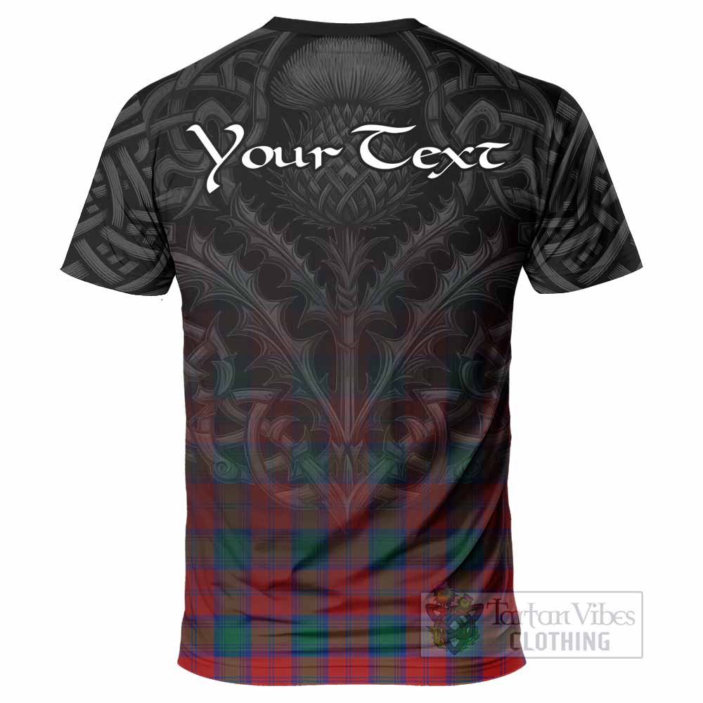 Tartan Vibes Clothing Fotheringham (Fotheringhame) Tartan T-Shirt with Family Crest Celtic Thistle Vibes