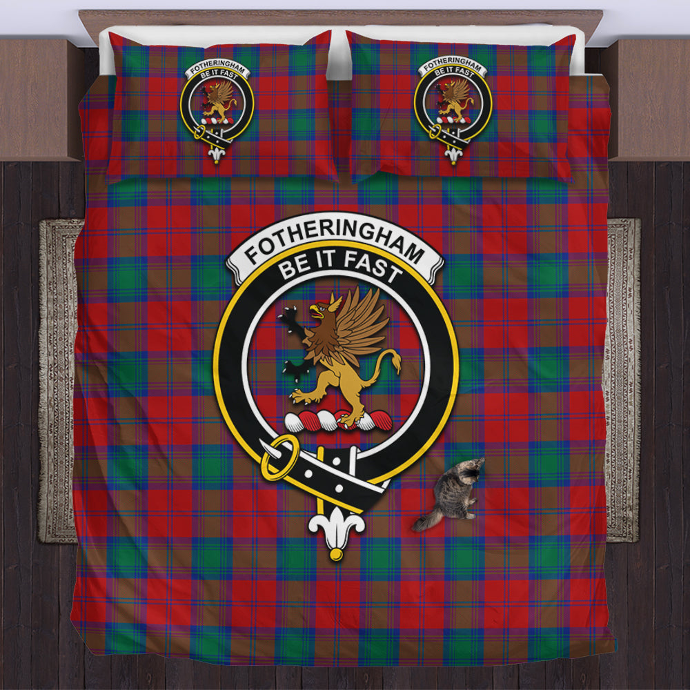 Fotheringham (Fotheringhame) Tartan Bedding Set with Family Crest US Bedding Set - Tartan Vibes Clothing