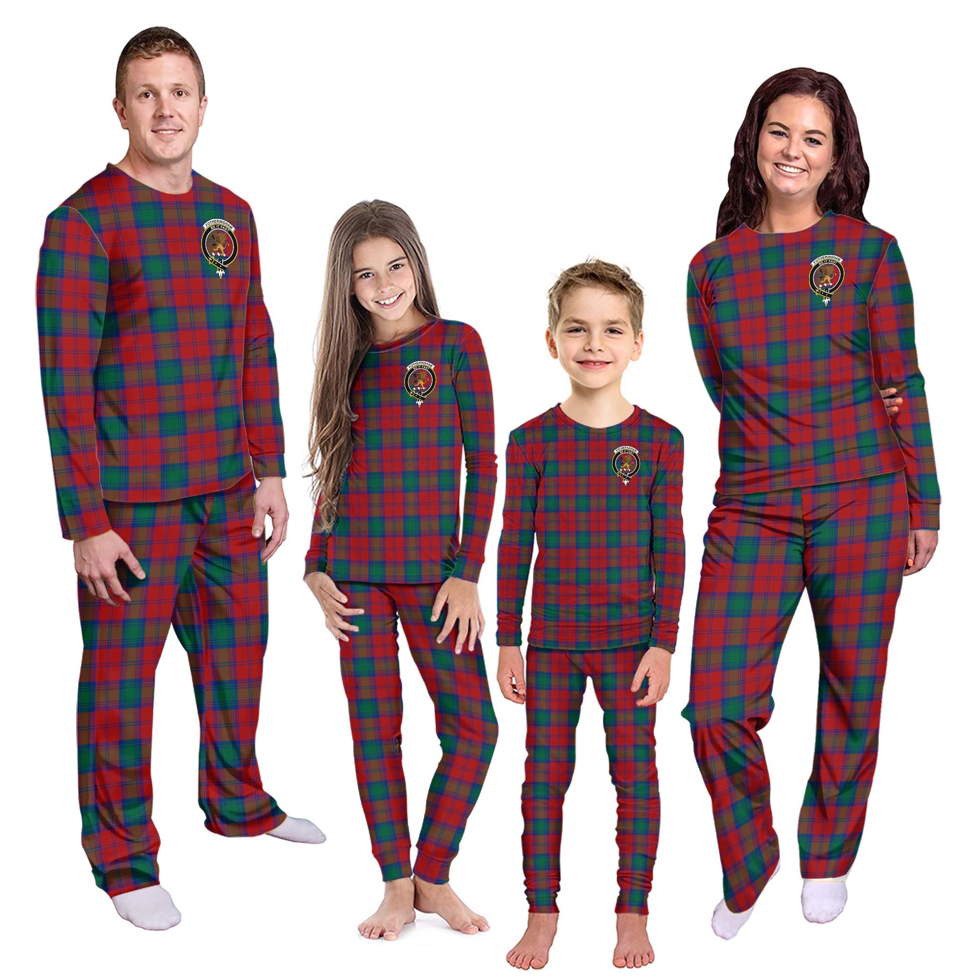 Fotheringham (Fotheringhame) Tartan Pajamas Family Set with Family Crest Kid - Tartan Vibes Clothing