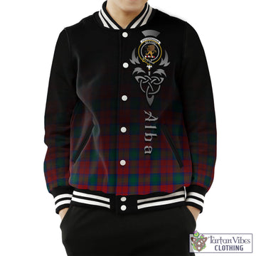 Fotheringham (Fotheringhame) Tartan Baseball Jacket Featuring Alba Gu Brath Family Crest Celtic Inspired