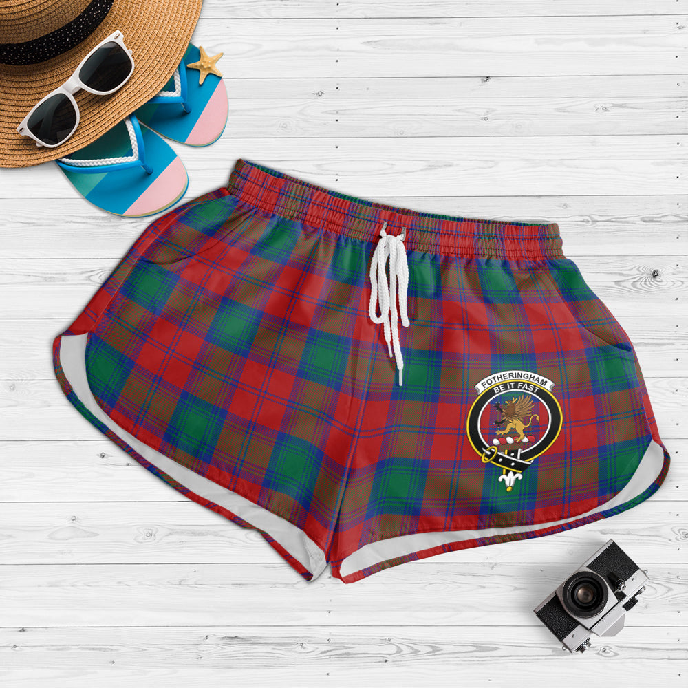 fotheringham-modern-tartan-womens-shorts-with-family-crest