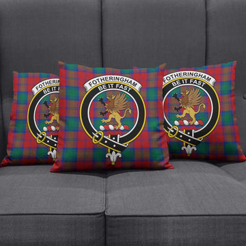 Fotheringham (Fotheringhame) Tartan Pillow Cover with Family Crest