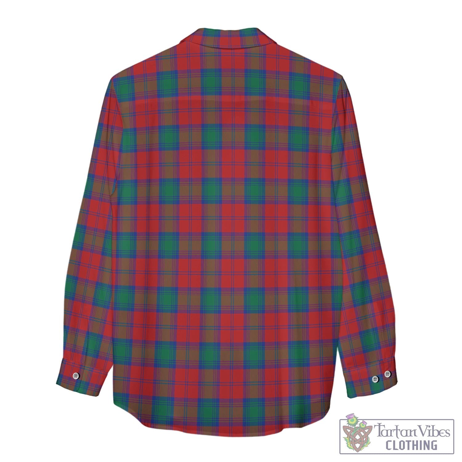 Tartan Vibes Clothing Fotheringham Modern Tartan Womens Casual Shirt with Family Crest