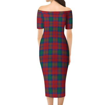 Fotheringham (Fotheringhame) Tartan Off Shoulder Lady Dress