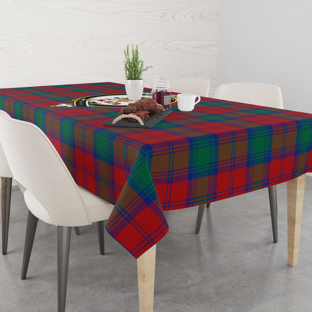 Fotheringham (Fotheringhame) Tartan Tablecloth with Family Crest M 39.4"x59"(100x150cm) - Tartan Vibes Clothing