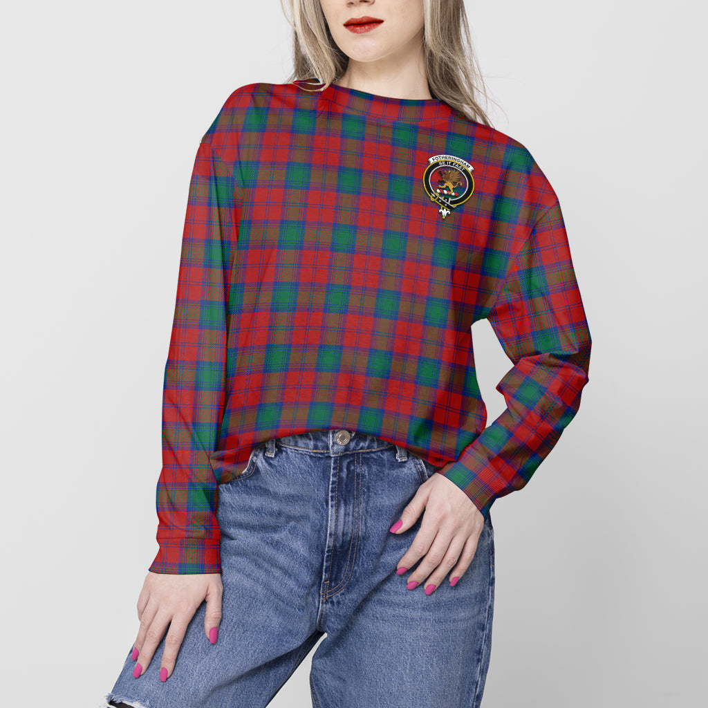 Fotheringham (Fotheringhame) Tartan Sweatshirt with Family Crest - Tartan Vibes Clothing