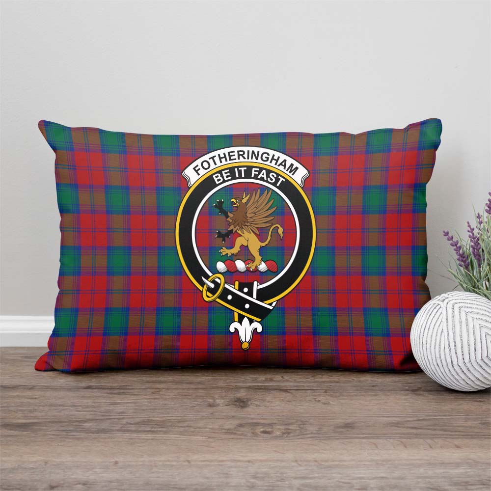 Fotheringham Modern Tartan Pillow Cover with Family Crest Rectangle Pillow Cover - Tartanvibesclothing