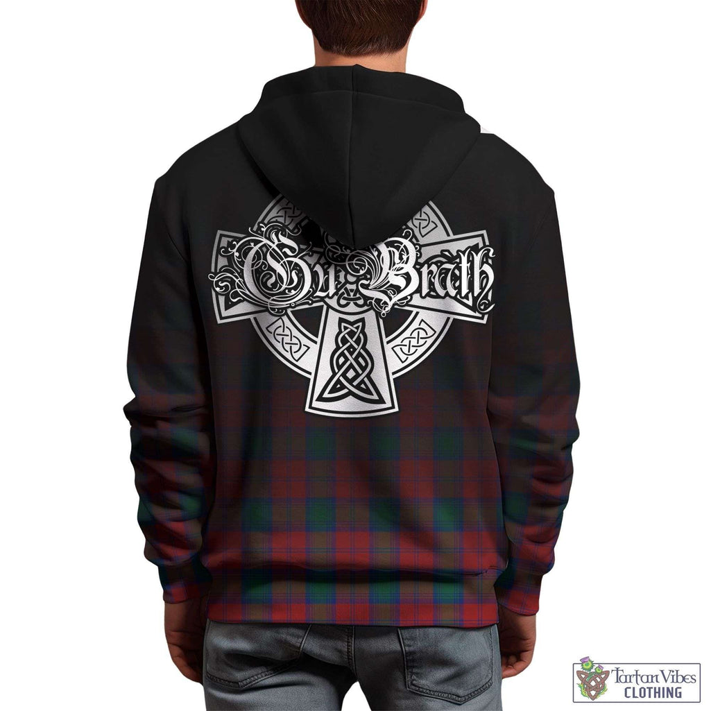 Tartan Vibes Clothing Fotheringham Modern Tartan Hoodie Featuring Alba Gu Brath Family Crest Celtic Inspired