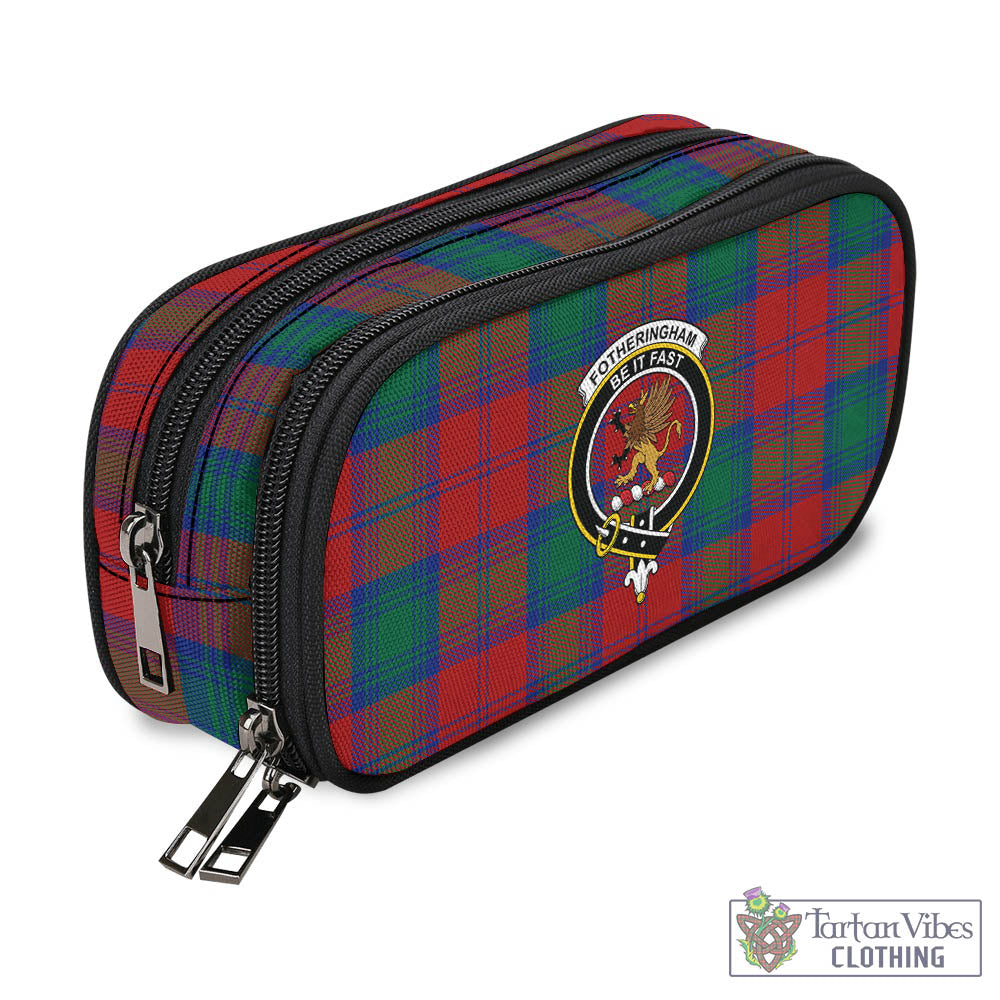 Tartan Vibes Clothing Fotheringham Modern Tartan Pen and Pencil Case with Family Crest