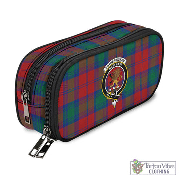 Fotheringham (Fotheringhame) Tartan Pen and Pencil Case with Family Crest