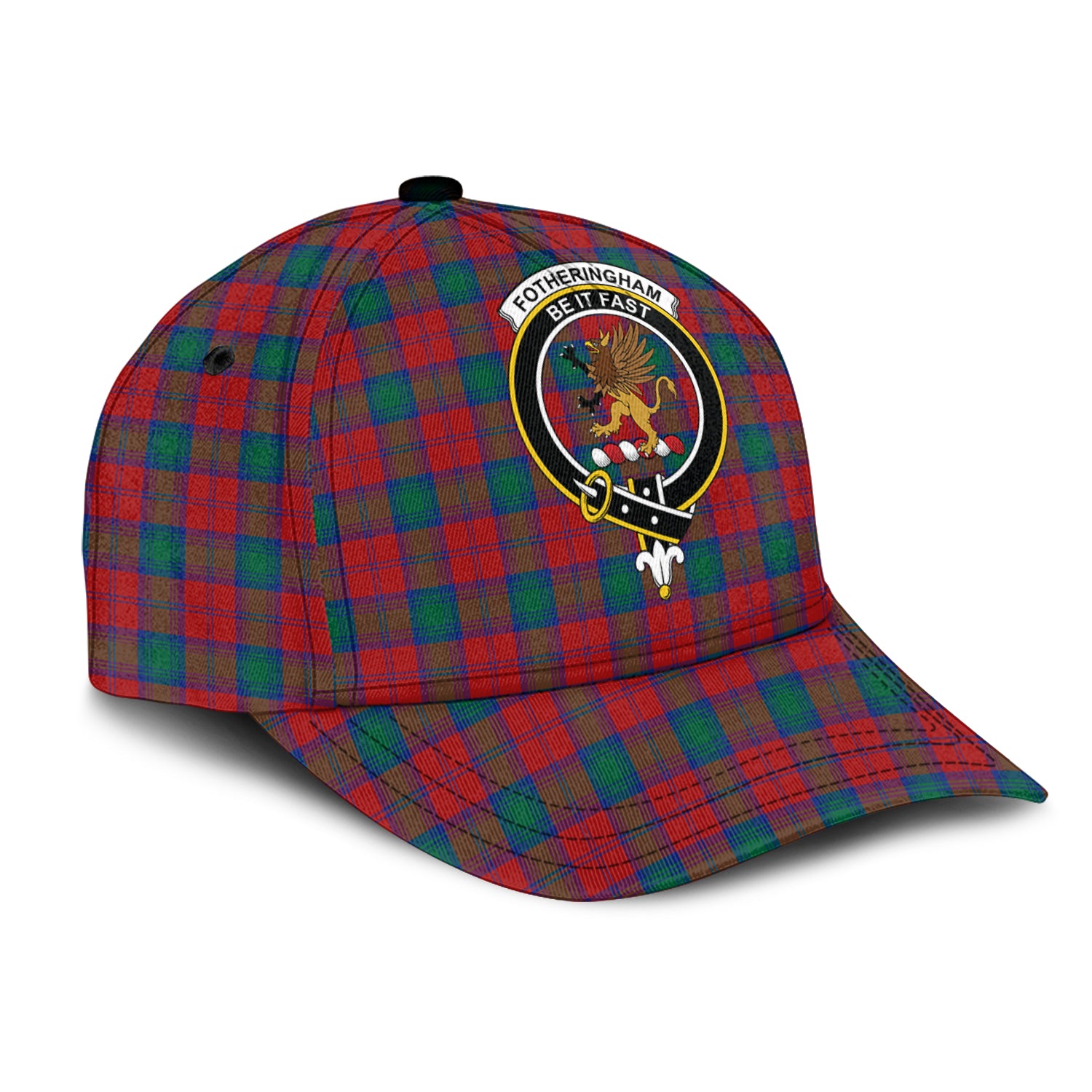 Fotheringham (Fotheringhame) Tartan Classic Cap with Family Crest - Tartan Vibes Clothing