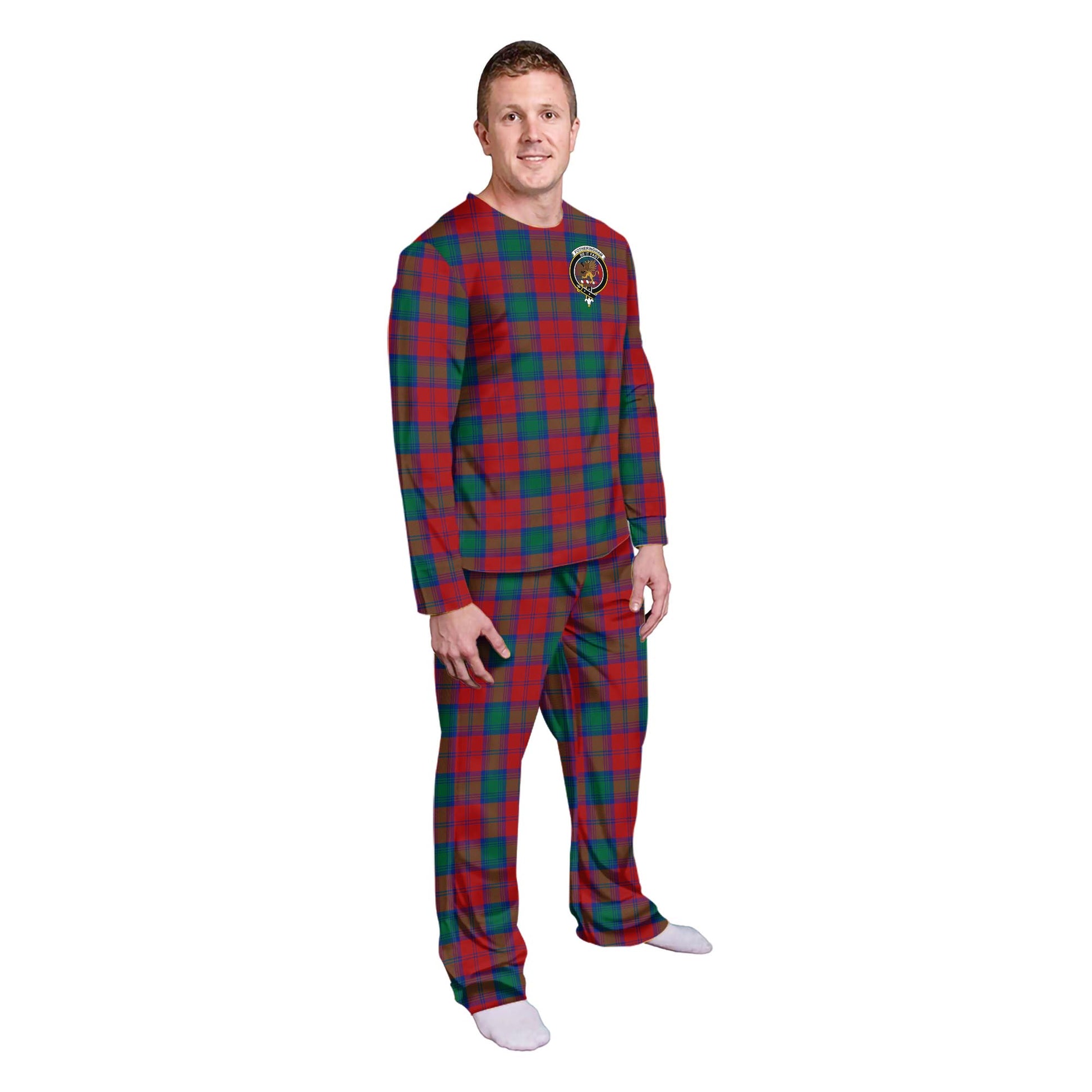 Fotheringham (Fotheringhame) Tartan Pajamas Family Set with Family Crest - Tartan Vibes Clothing