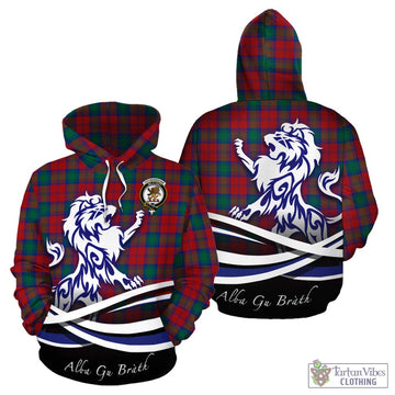 Fotheringham (Fotheringhame) Tartan Hoodie with Alba Gu Brath Regal Lion Emblem