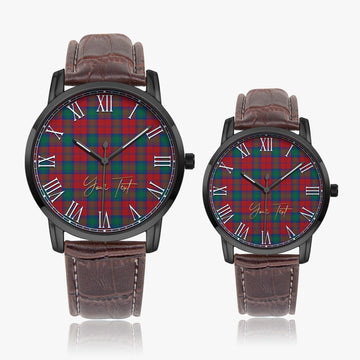 Fotheringham (Fotheringhame) Tartan Personalized Your Text Leather Trap Quartz Watch